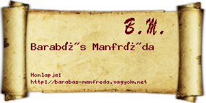 Barabás Manfréda névjegykártya